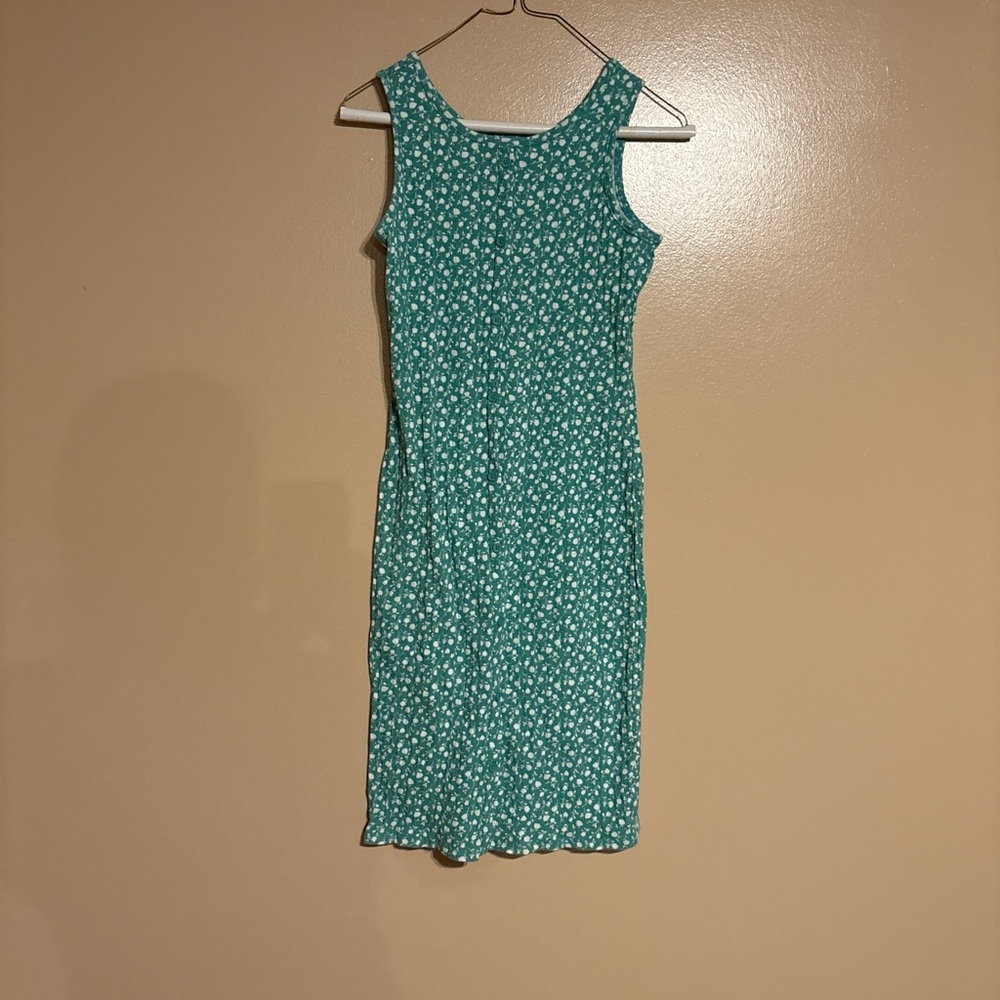 Art Class Green Floral Sleeveless Dress